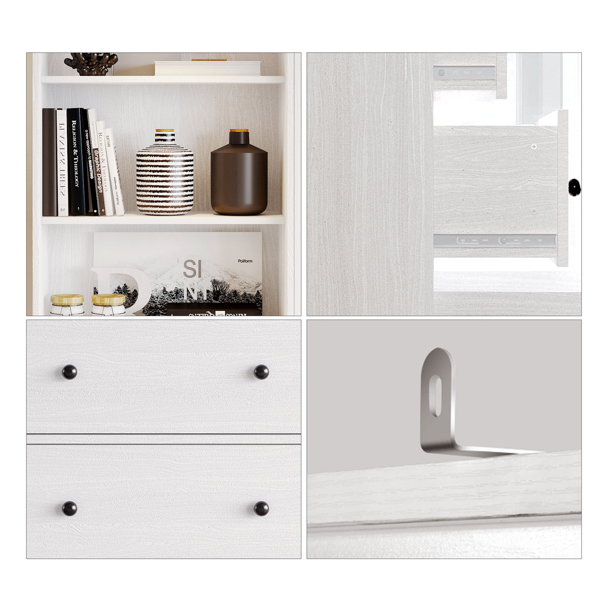 Reshelle Book Cabinet Storage Bookcase